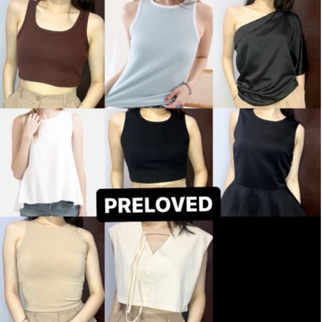 preloved tanktop all item (shopatvelvet, hnm, pottie, soho, etc)