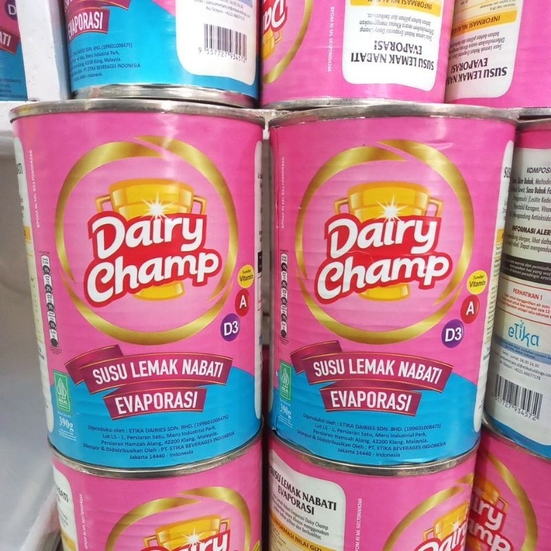 

Dairy Champ Susu Lemak Nabati Evaporasi D3 390g