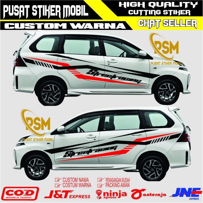 Stiker mobil avanza stiker cuting body samping avanza stiker avanza minimalis