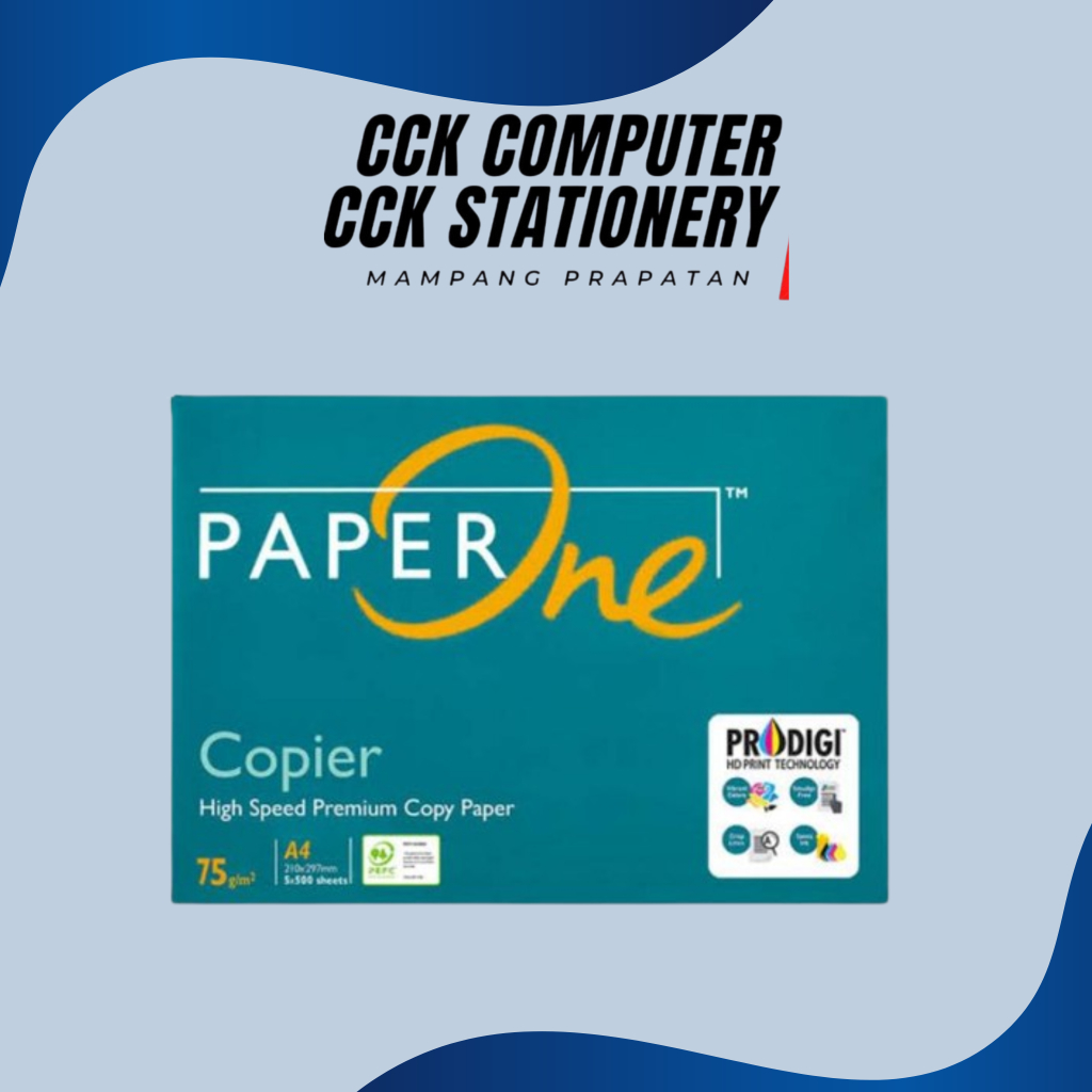 

HJK Kertas HVS A4 75gr PAPER ONE kertas Print Fotocopy 70gr