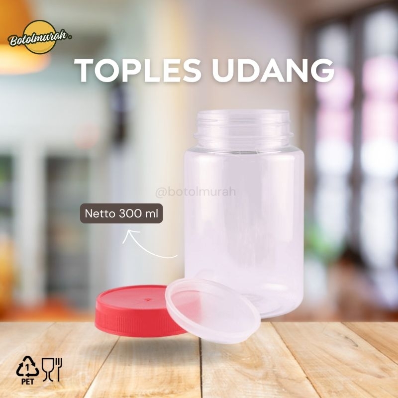 Toples Plastik Udang 300 ml tutup Induction aluminium