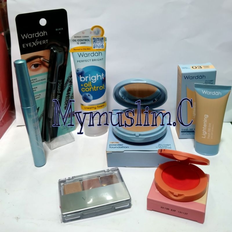 Cod Wardah Paket Makeup 7in1 Murah