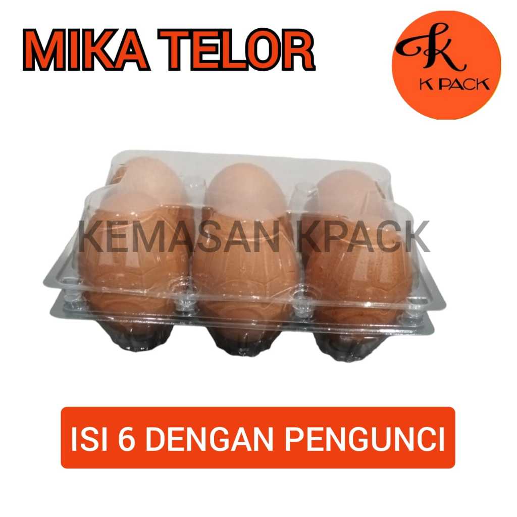 MIKA TELUR ISI 6 BENING DENGAN PENGUNCI KANCING