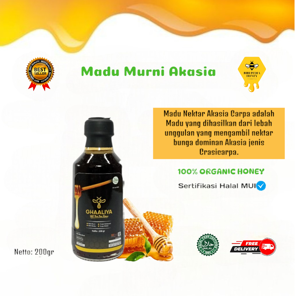 

Madu Murni Akasia 100% Asli 200gr by Ghaaliya Madu