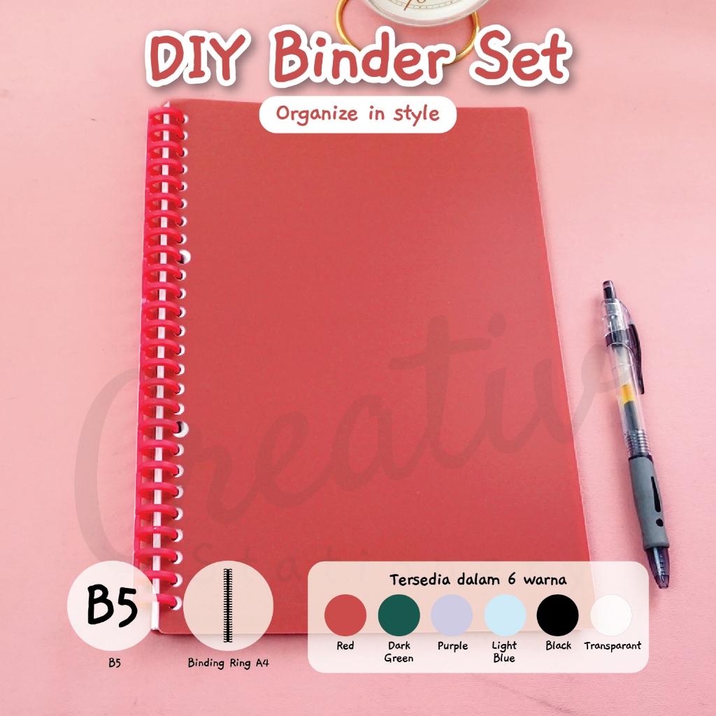 

Creativ Color Match B5 DIY Binder Loose Leaf Color Theme 26 Ring