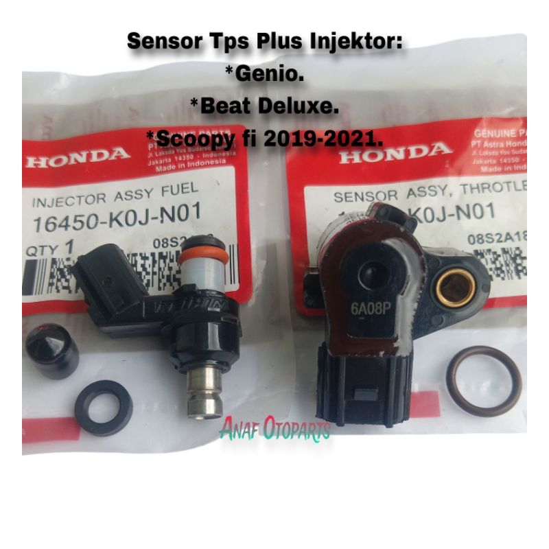 SENSOR TPS PLUS INJEKTOR GENIO , BEAT DELUXE 2020-2022 , SCOOPY NEW K2F 2019-2021.