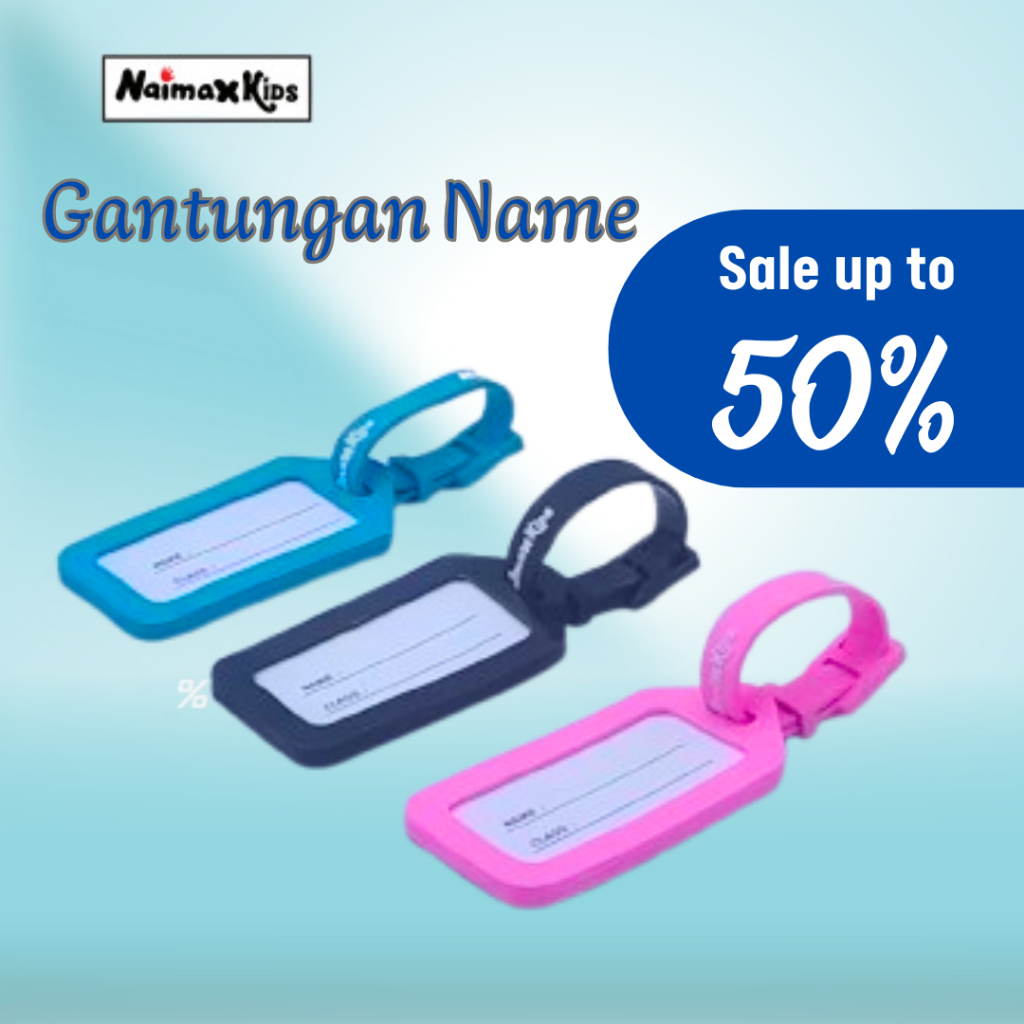 

Naimax Kids Name tag Rubber Custom Nama Tas Bekal