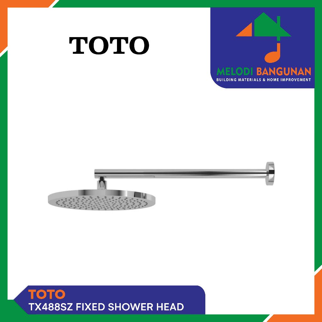 Toto - Wall Mounted Fixed Head + Kepala Shower Tanam Tx 488 Sz + Tx488sz