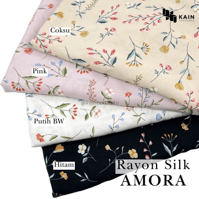 0,5 meter Bahan Kain Rayon Silk Amora