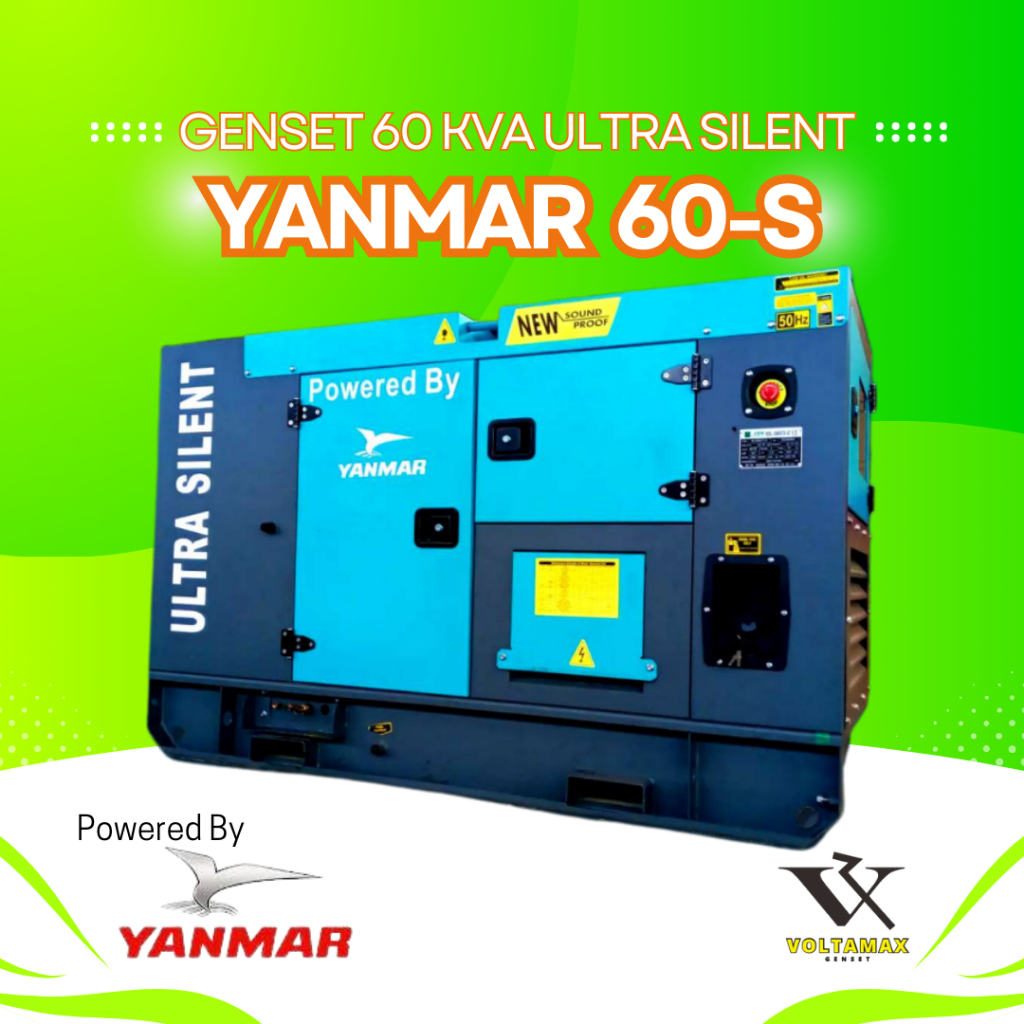 [YANMAR] Genset 60 KVA Silent Diesel Genset Sound System Genset Industri