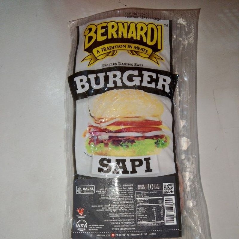 

Bernardi beef patties isi 10