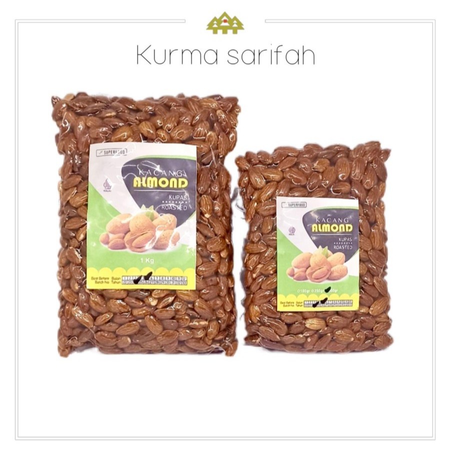 

Kacang Almond Kupas-Panggang(Roasted)1kg Oleh Oleh Haji dan Umroh