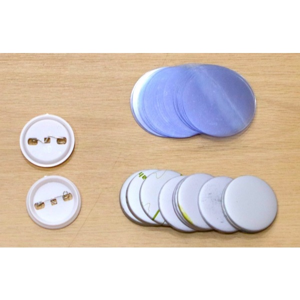 Grosir Bahan Baku Pin Peniti & Gantungan Kunci 44 Souvenir Ganci Bros Super White