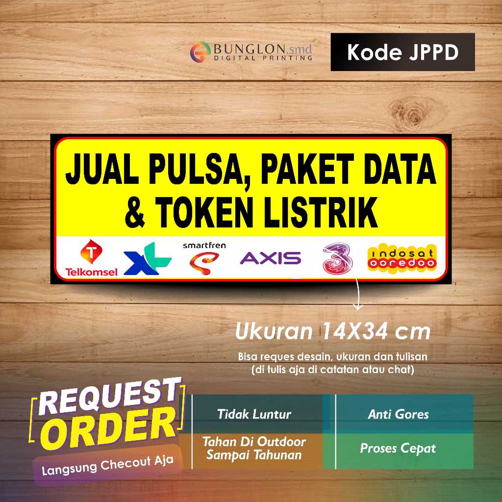 

STIKER JUAL PULSA PAKET DATA DAN TOKEN LISTRIK +LIMINASI KODE JPPD KUNING