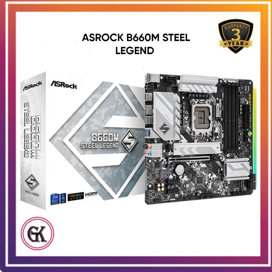 MOTHERBOARD ASROCK B660M STEEL LEGEND ( LGA1700 / B660 / DDR4 )