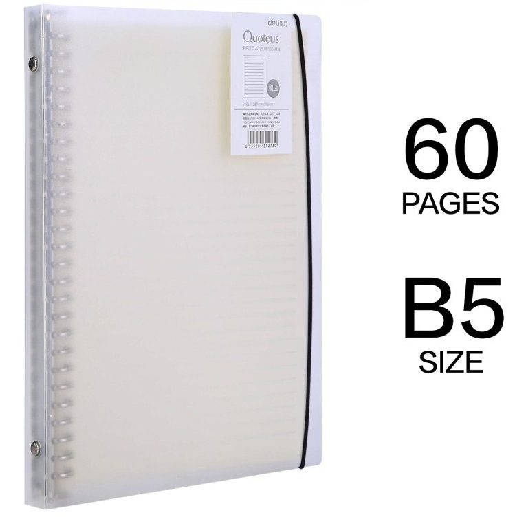 

Deli Loose-Leaf Buku Notebook B5 / A5 Ring Besi 60 lembar HB560 / HA560