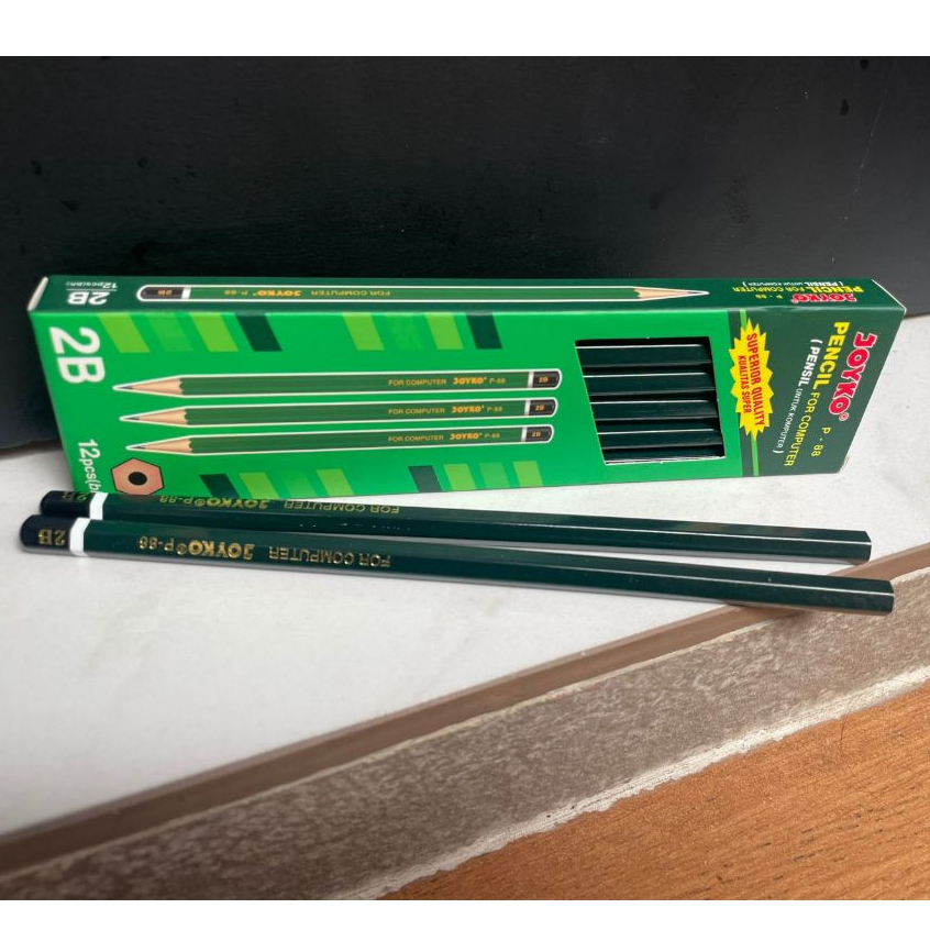 

{satuan} Pensil 2B Joyko P-88 / Pensil Kayu P88 hijau - per pcs