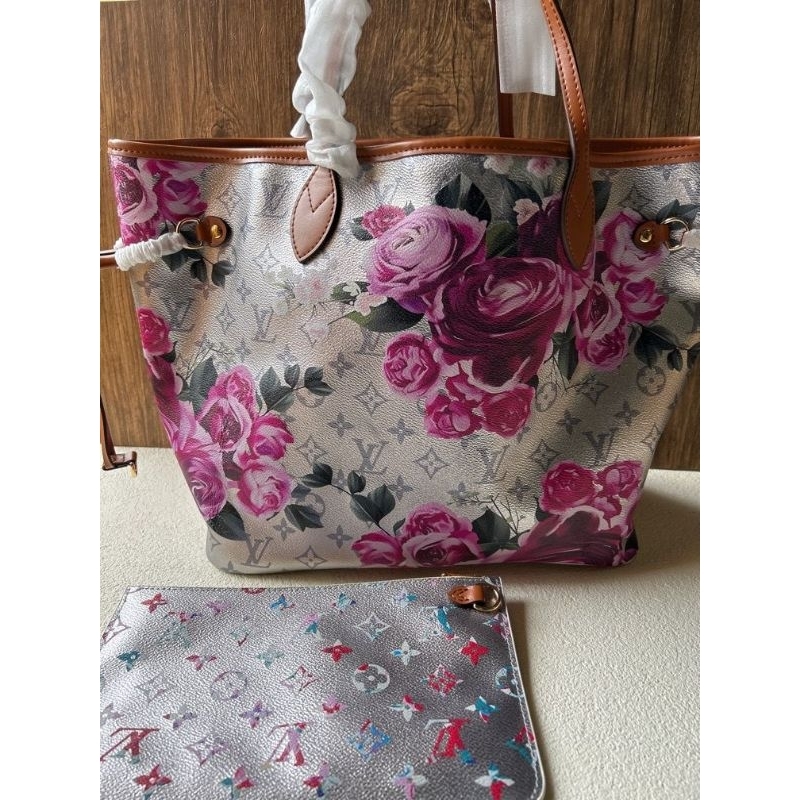 Tas LV neverfull free LV pouch tas lv kulit original termurah