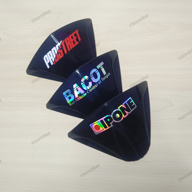 Visor beat fi esp 2014-2015 logo stiker prostreet ipone bacot hologram windshield honda beat visor s