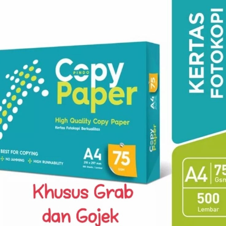 

KODE D6GME Kertas HVS A4 75 gr Copy Paper Kertas Fotocopy Khusus Grab dan Gojek