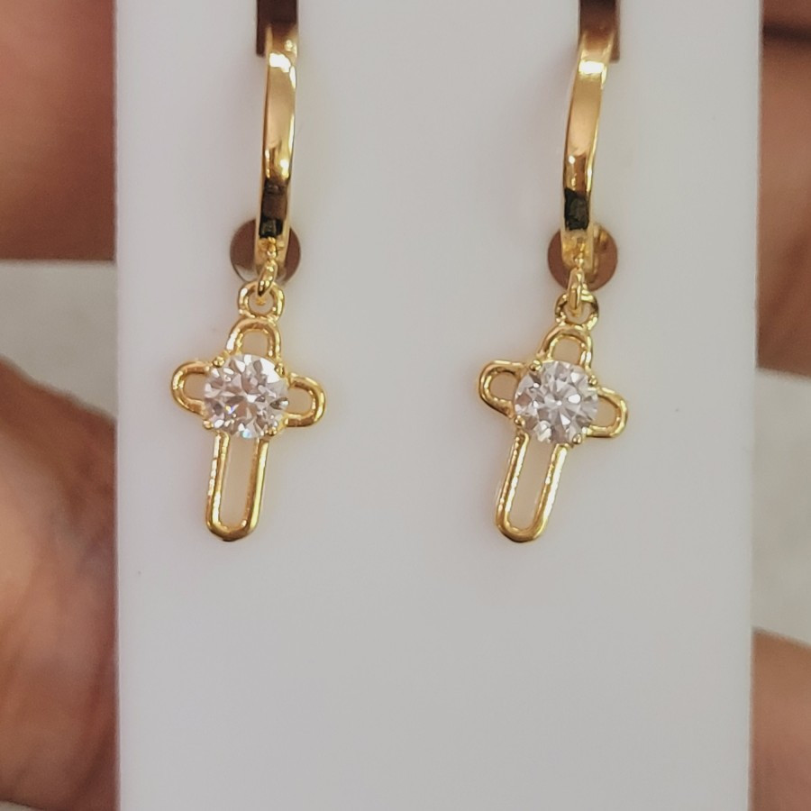 anting gipsi model salib ad mata variasi 1 emas 70% 700 70 % 16k