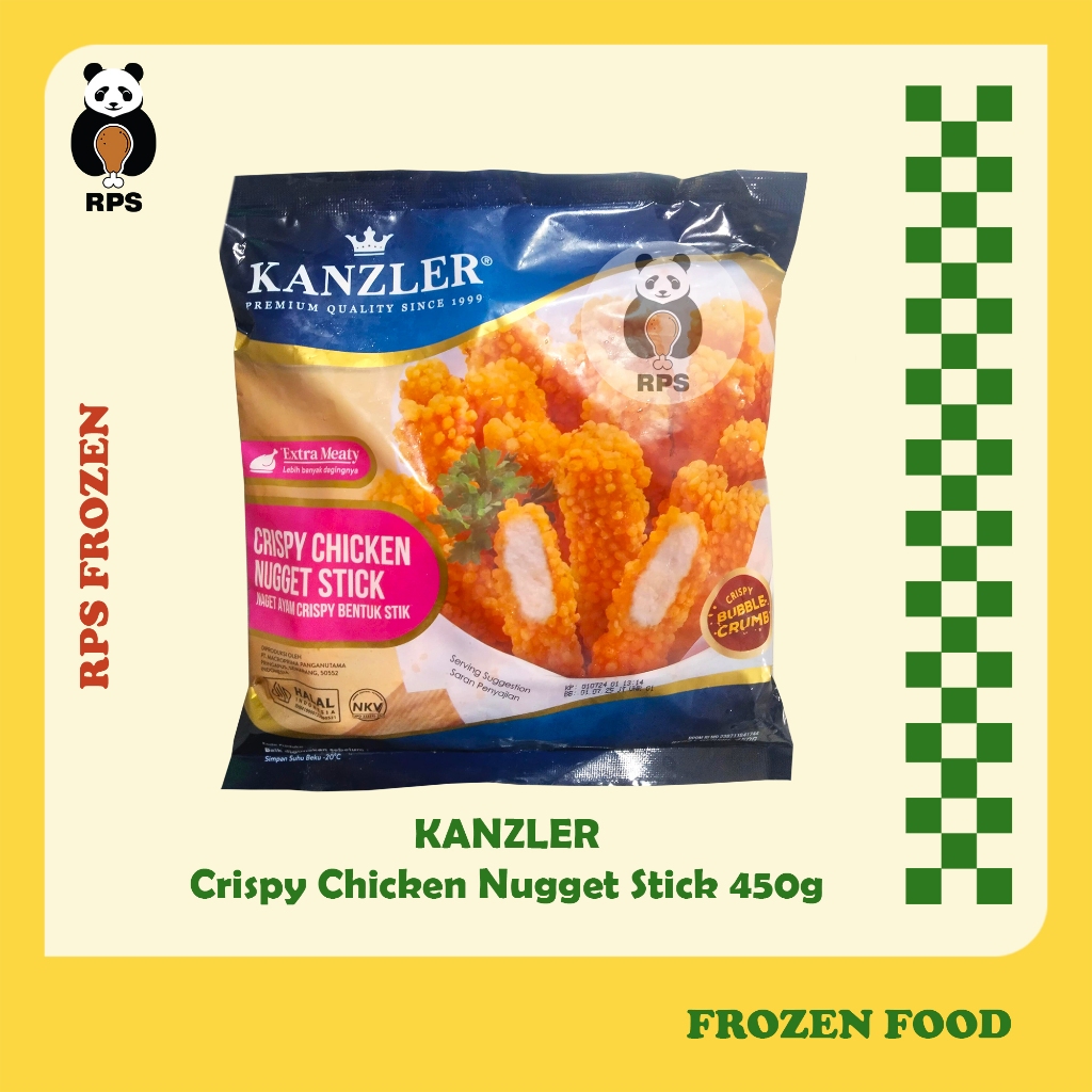 

Naget Kanzler Crispy Chicken Nugget Stick 450gr, Naget Krispi, Naget Ayam, Naget enak, naget viral, naget murah, naget lumer