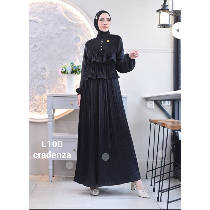 Gamis Wanita Ceruty Murah Gamis Polos Gamis Plisket Terbaru Hitam Putih Dress Wanita Shimmer Ceruty