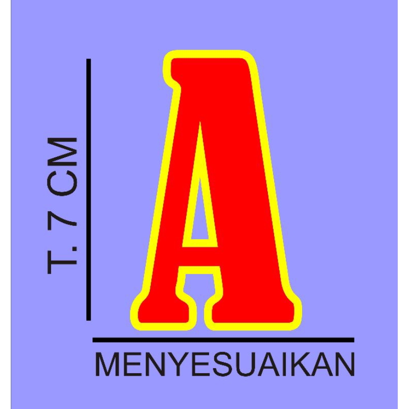 

stiker cutting sticker variasi huruf dan angka satuan 7cm