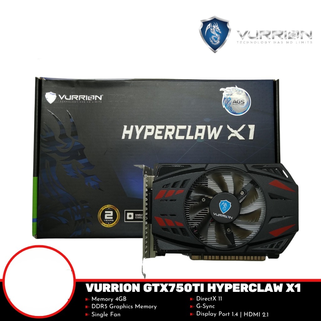 VURRION VGA GTX750Ti / GTX 750 Ti Hyperclaw X1 4GB GDDR5