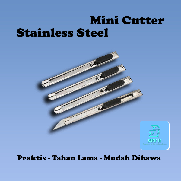 

Cutter Mini Stainless Steel/Kater Kecil Stainless Steel/Cutter Mini Potong Kertas