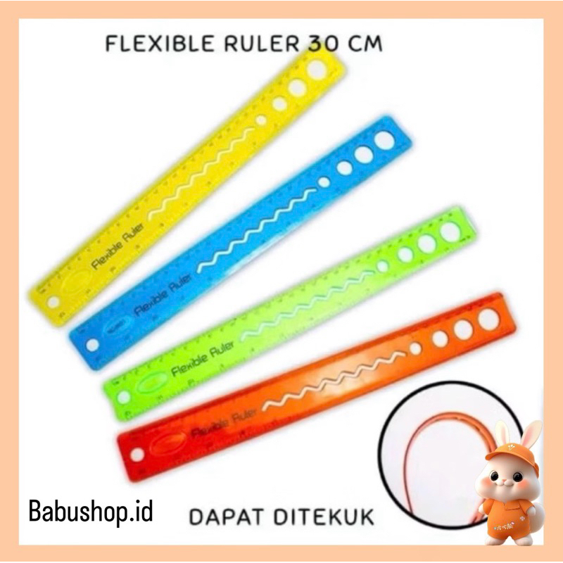 

BBS Penggaris Fleksibel Lentur / Flexible Ruler 30 CM/Penggaris Tidak Bisa Patah harga(1 pcs )