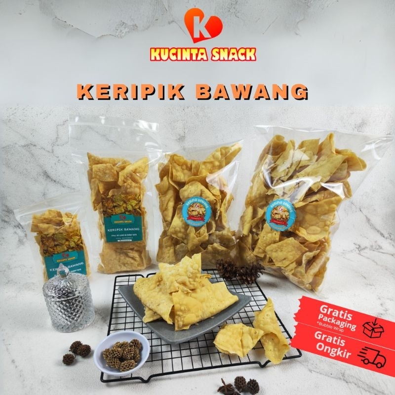 

Keripik Bawang 1 Kg Kerupuk Pangsit Makanan Ringan Camilan Renyah Asin Gurih By Kucinta Snack