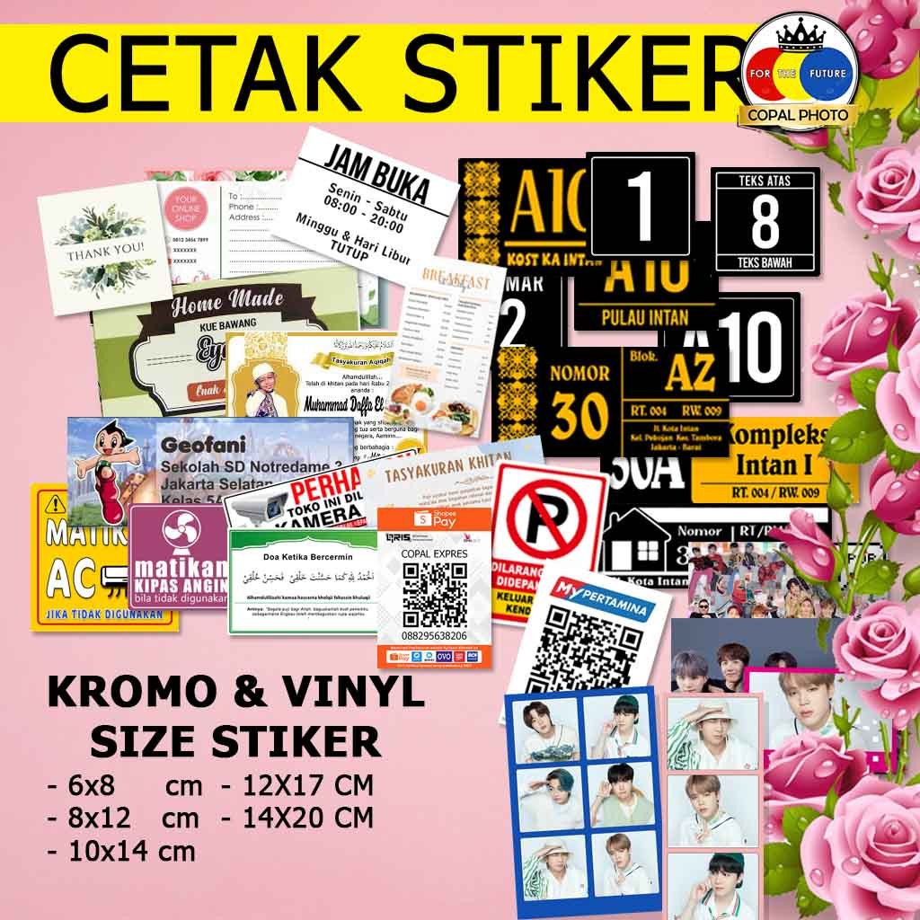 Cetak Stiker Custom Kromo & Vinyl Sudah Terlaminasi