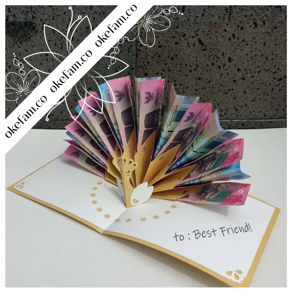 

[okefam.co] ANGPAO | KARTU UCAPAN Uang - 3D PopUp Card - Amplop Hadiah Ulang Tahun Imlek Anniversary
