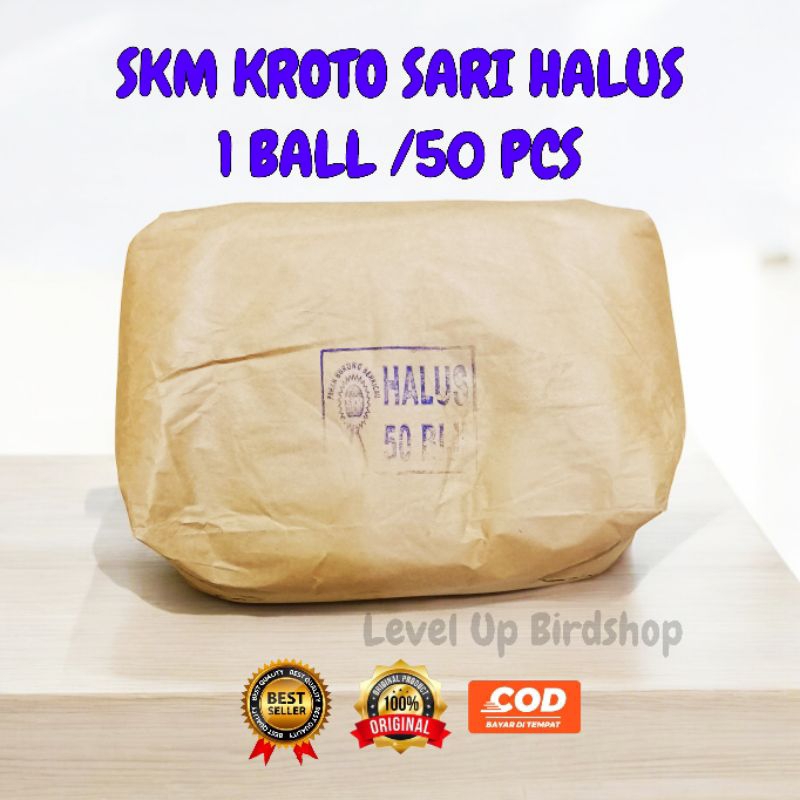 SKM Kroto Sari Halus 1 Ball 50 pcs GROSIR Cocok Buat Pakan Burung Murai Batu, Kacer, Pentet, Cendet,