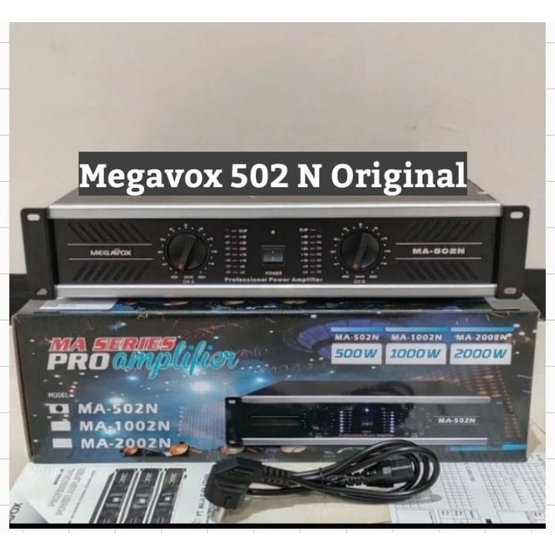 Power Amplifier Megavox MA-5002N 500 Watt X 2 Made in USA Original