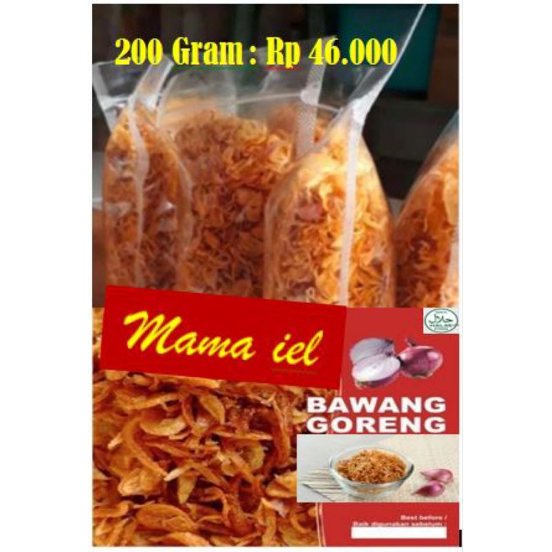 

TERMURAH BAWANG GORENG ASLI BREBES TANPA TEPUNG 200 GRAM