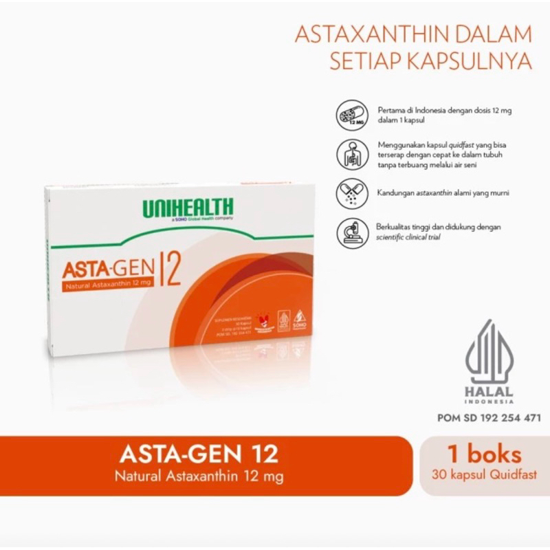 Astagen 12 mg isi 30 kapsul Unihealth