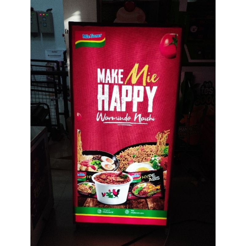 Banner Lampu ukuran 60x120 cm