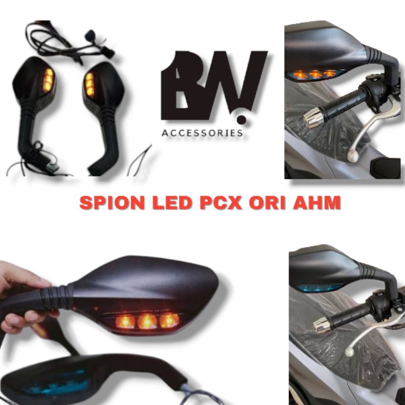 BW Spion LED PCX ORI AHM Kaca Spion Led Lampu Sein Honda PCX 160 Led Aksesoris Resmi Honda