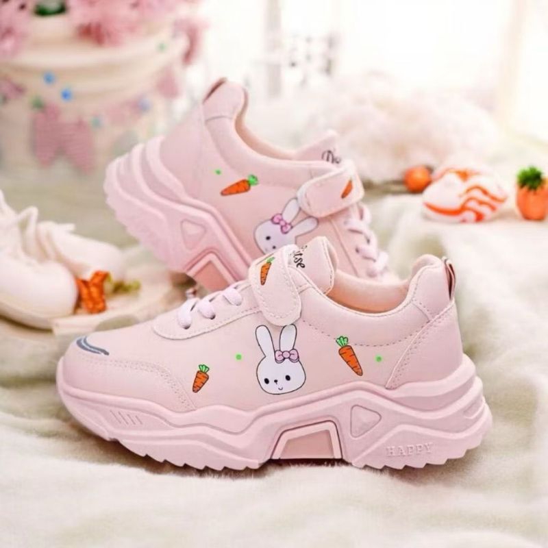 ✅ REALPICT Sepatu Sneakers Anak Perempuan Laki laki Rabbit Love / sepatu jintu anak perempuan