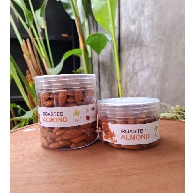 

Kacang Almond Panggang Kupas Premium Organik | Roasted Almond Original Natural
