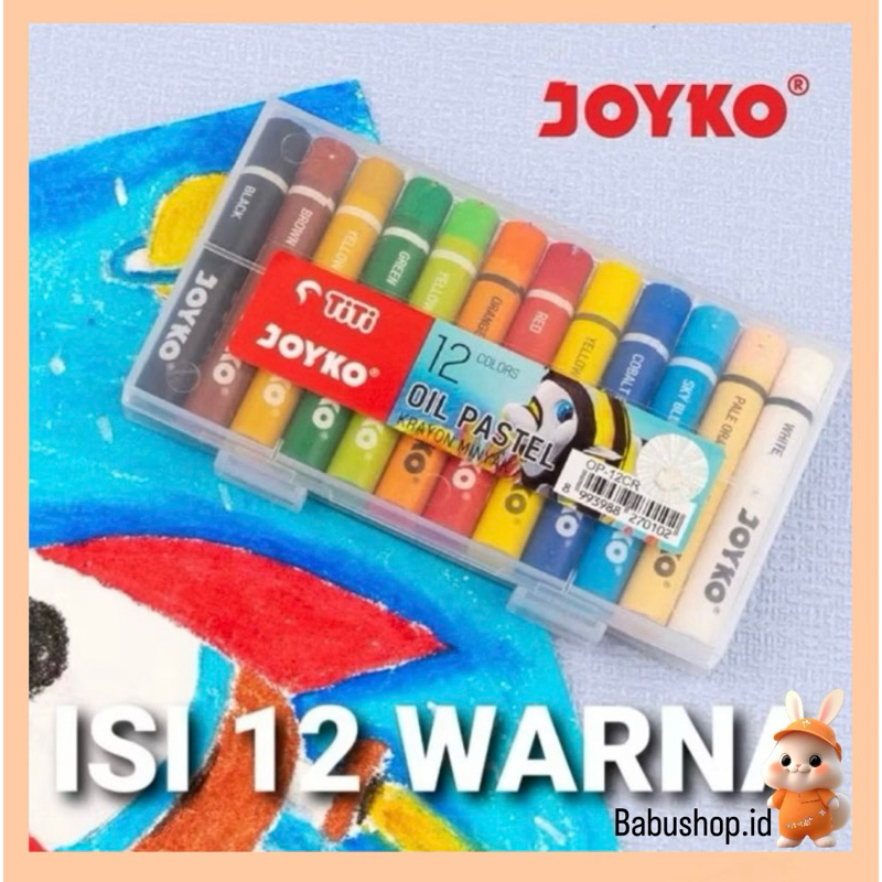 

BBS JOYKO TITI CRAYON 12 COLOUR OIL PASTEL / KRAYONJOYKO 12 WARNA BERKUALITAS OP-12CR