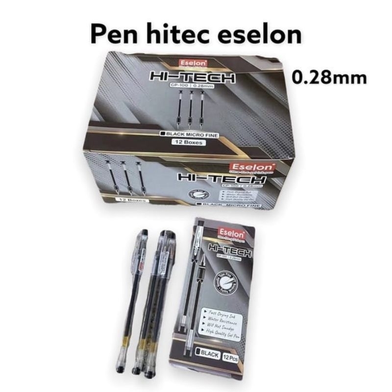 

Eselon Pen Hitam dan biru Hi-TECH 0.28mm