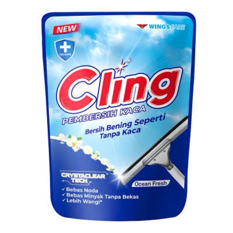 cling pembersih kaca pouch isi ulang isi 425ml