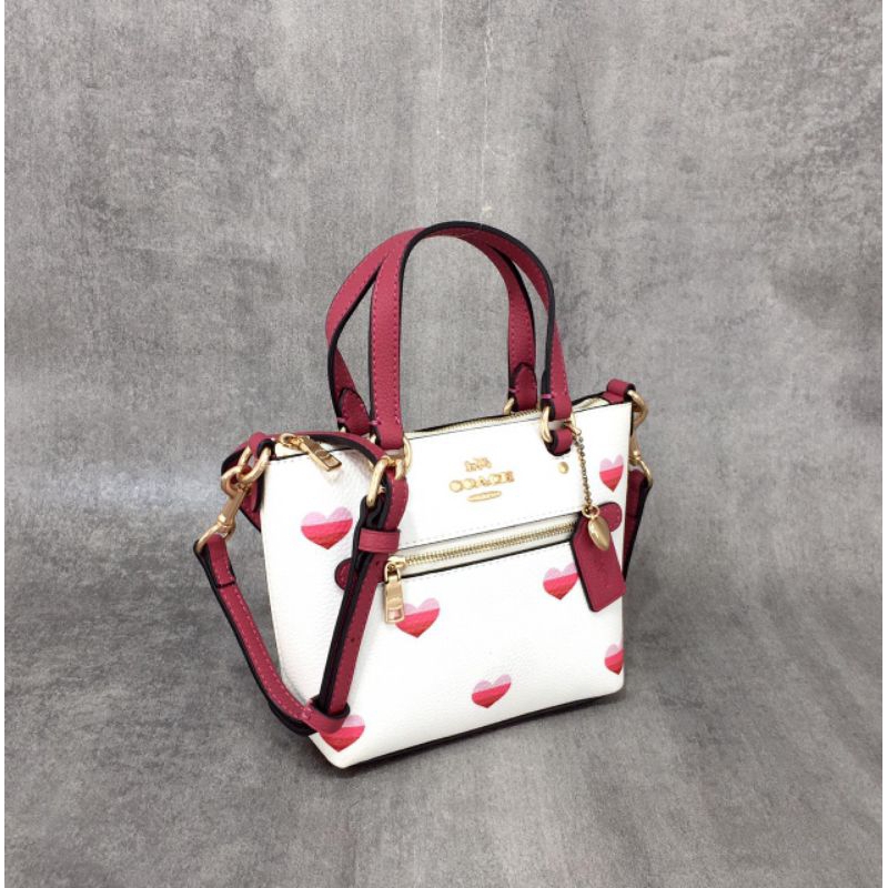 COACH Mini Gallery Crossbody With Heart Print