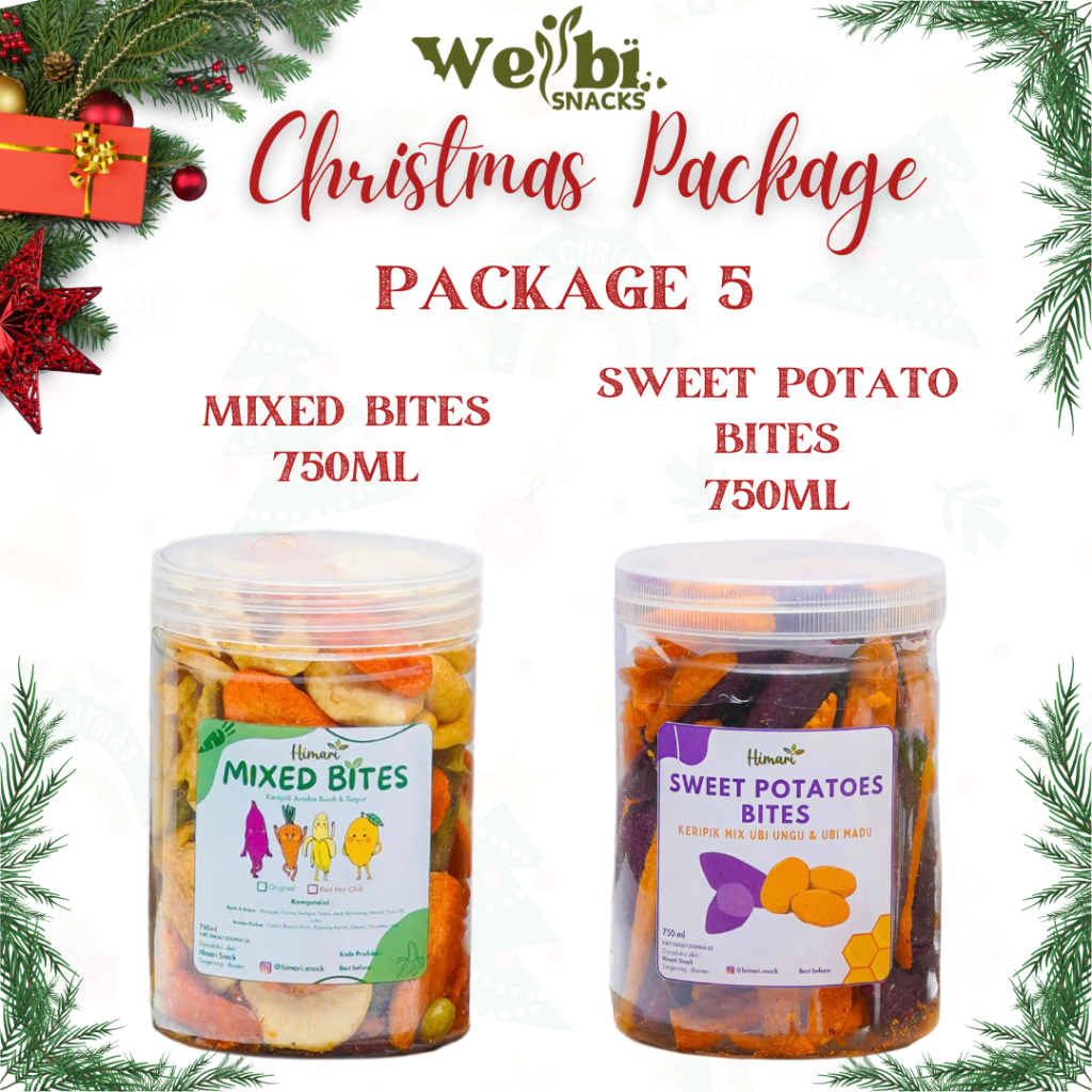

Paket Bundling Parcel Kombo Keripik Buah Sayur Wellbi Snack Edisi Natal Christmas Hampers-Package 5