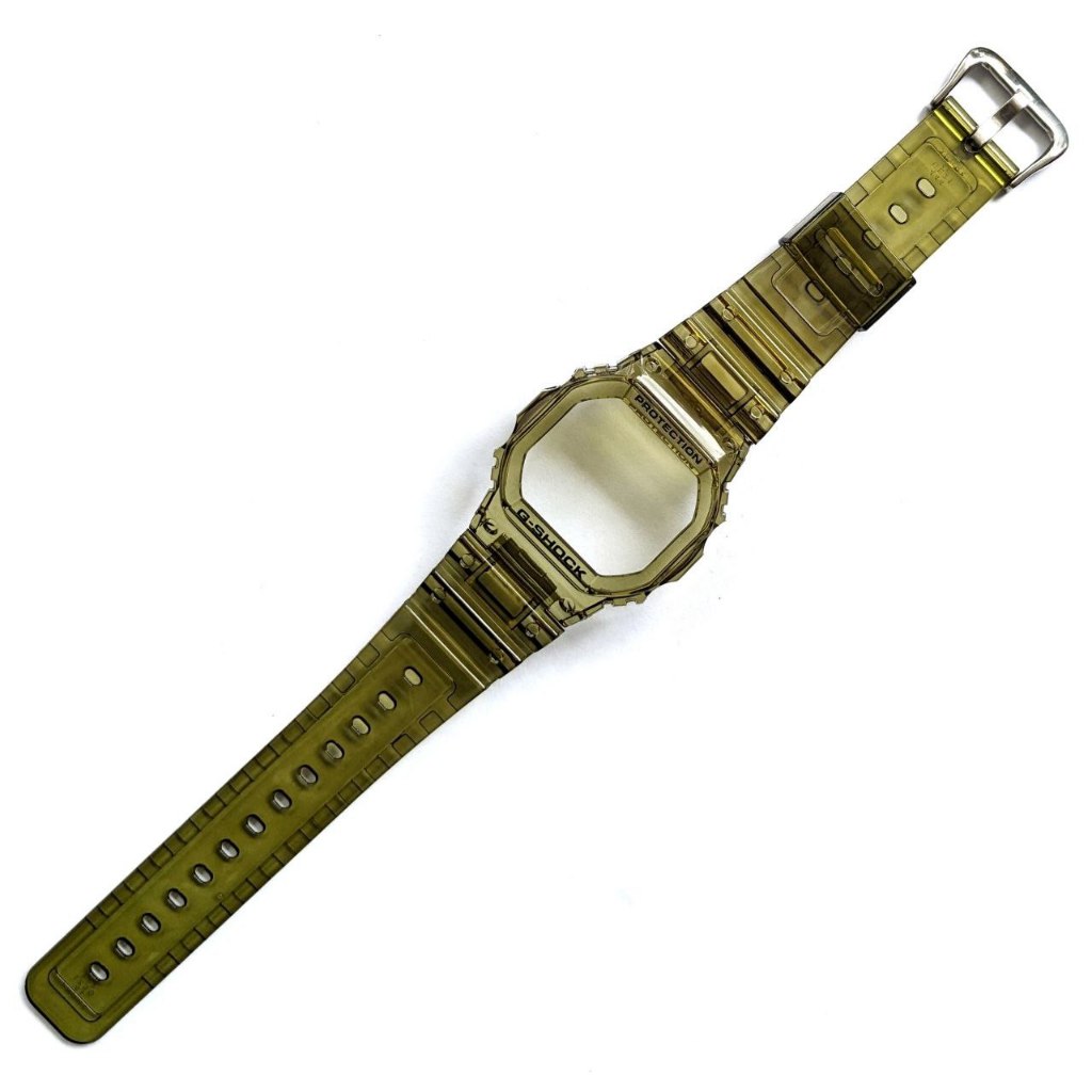 BEZEL STRAP BAND CASIO GSHOCK G SHOCK DW 5600 GW B5600 DW 5030 DW 5035D JELLY TRANSPARAN OLIVE GREEN