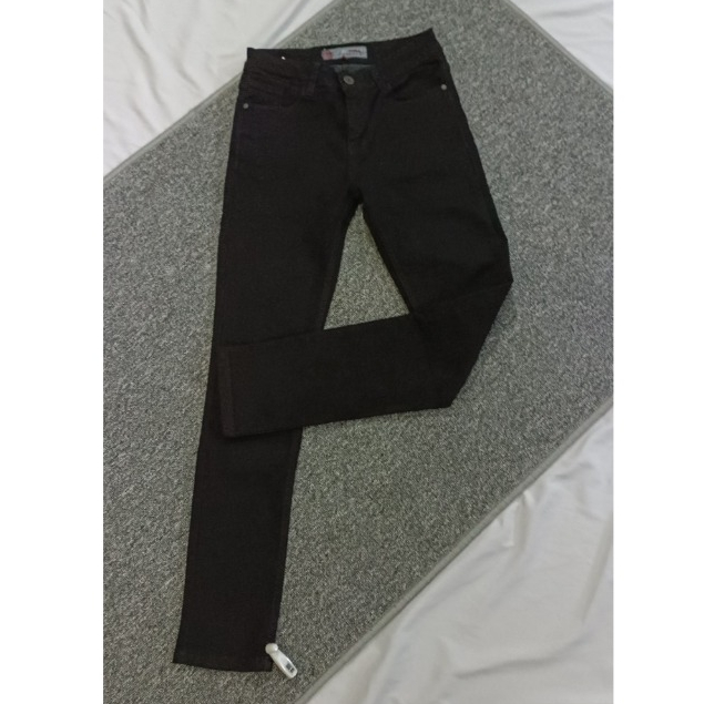 Celana Jeans Wanita Panjang CDL PBDBF00012B 01A Hitam Skinny Stretch Original
