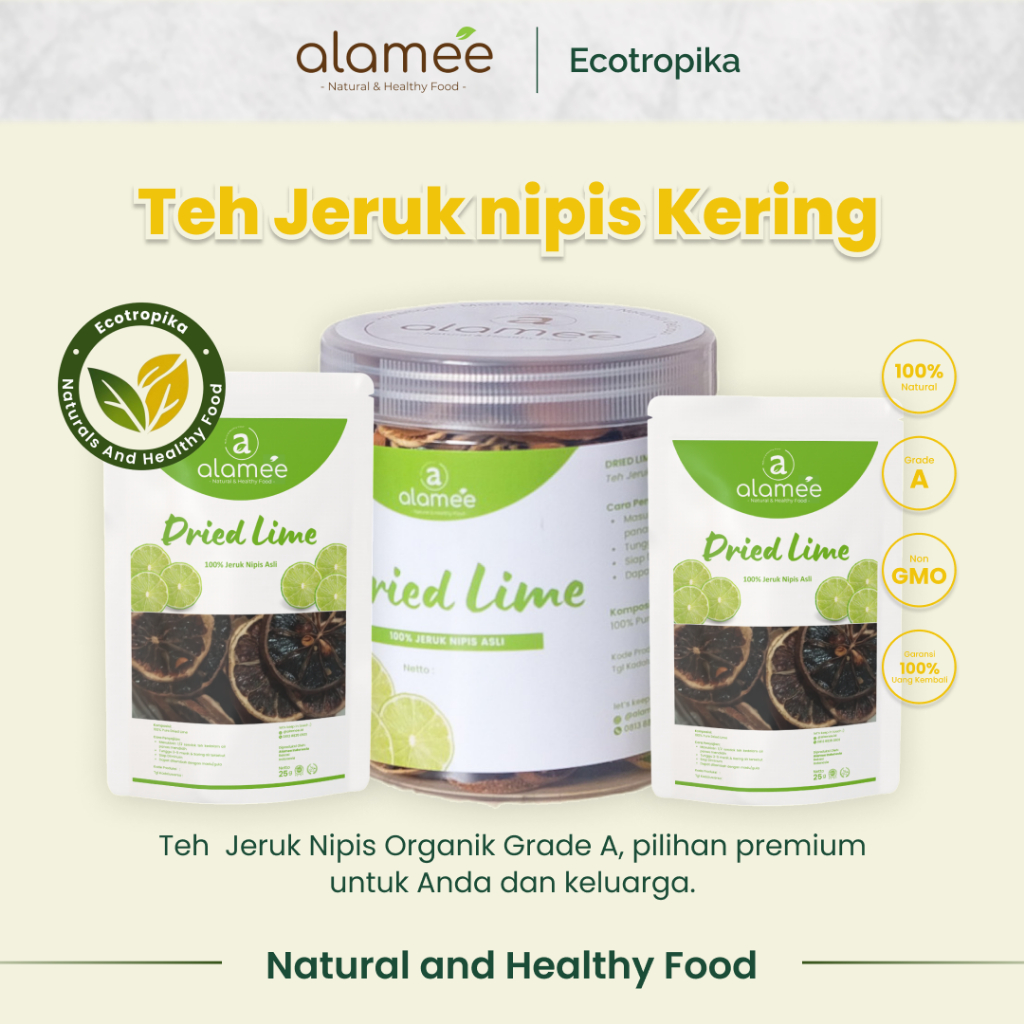 

Ecotropika x Alamee Teh Jeruk Nipis Kering Dried Lime Slice Tea